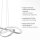Suspension LED incurvée en acier 3000 K dimmable