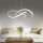 Suspension LED incurvée en acier 3000 K dimmable
