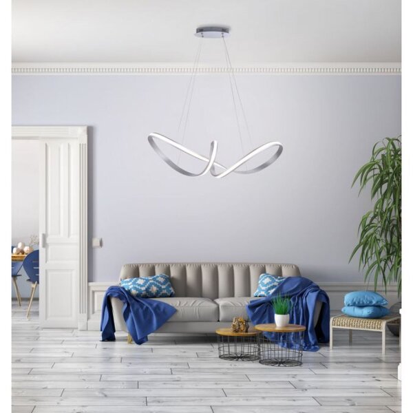 Lampe LED suspendue de style en acier L:91 cm 39 W dimmable