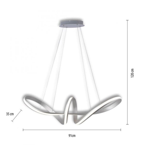 Lampe LED suspendue de style en acier L:91 cm 39 W dimmable