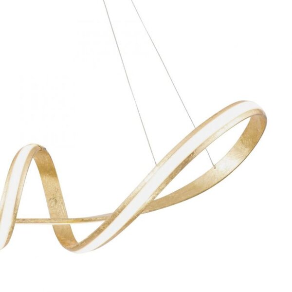 Suspension LED incurvée en or L:91 cm dimmable