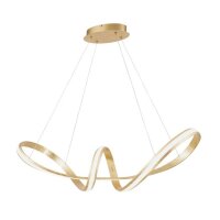 Suspension LED incurvée en or L:91 cm dimmable
