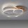 Lampe de plafonnier LED stylé anneaux en bois 6000 lm dimmable