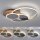 Lampe de plafonnier LED stylé anneaux en bois 6000 lm dimmable
