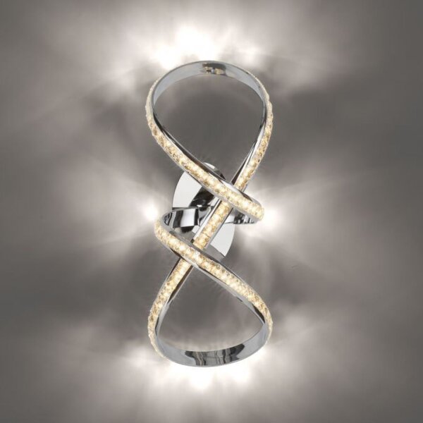 Lampe de plafonnier LED élégante en chrome dimmable 30 W L:65 cm