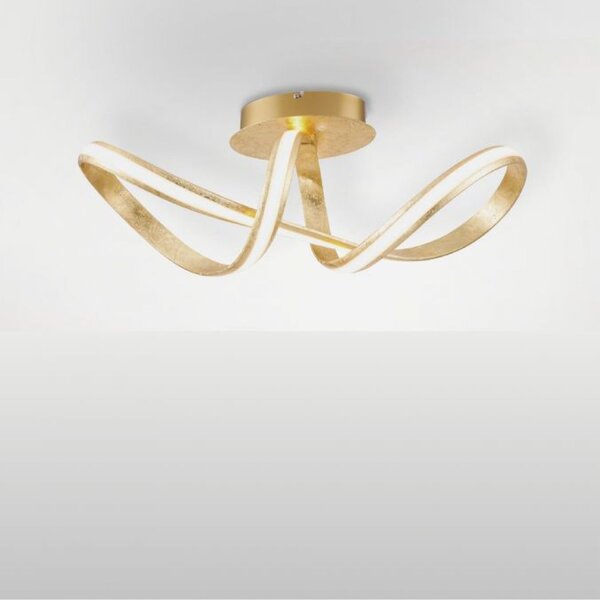 Plafonnier LED à intensité variable Métal doré 2050 lm Moderne