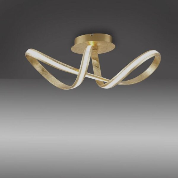 Plafonnier LED à intensité variable Métal doré 2050 lm Moderne