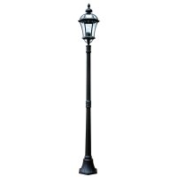 Elégant luminaire sur mât GWEN Noir Rustique...