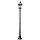 Elégant luminaire sur mât GWEN Noir Rustique 192cm chemin