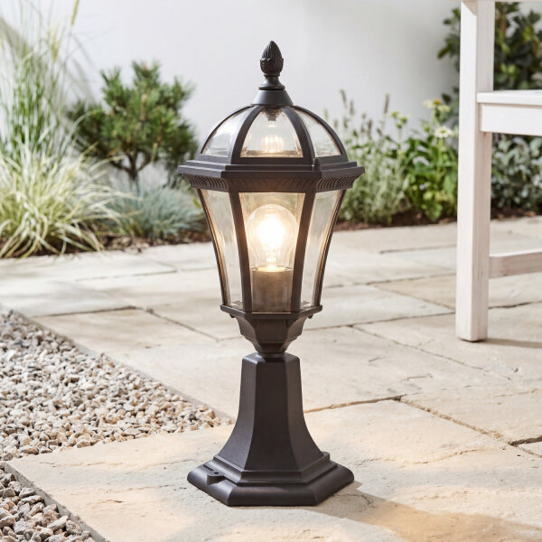 Lampe de jardin Noir Rustique H:47,5cm Extérieur