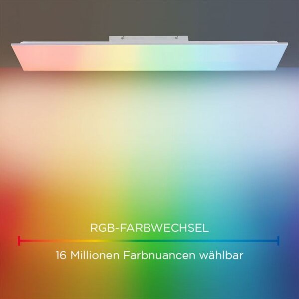 Plafonnier LED à intensité variable Télécommande Blanc RGB plat