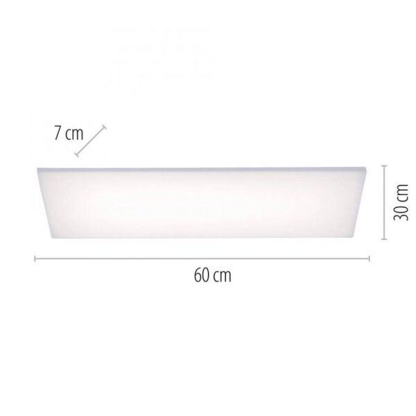 Plafonnier LED à intensité variable Télécommande Blanc RGB plat