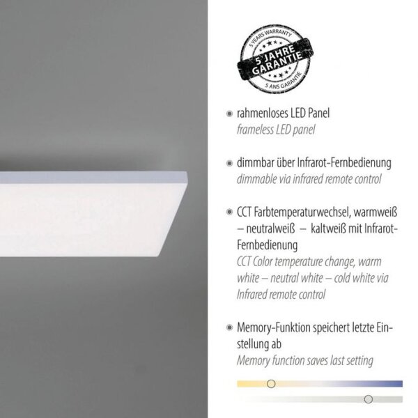 Plafonnier LED Télécommande 100 cm Mémoire variable