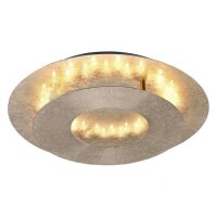 Plafonnier LED styl&eacute; orientable 6 W en feuille dor