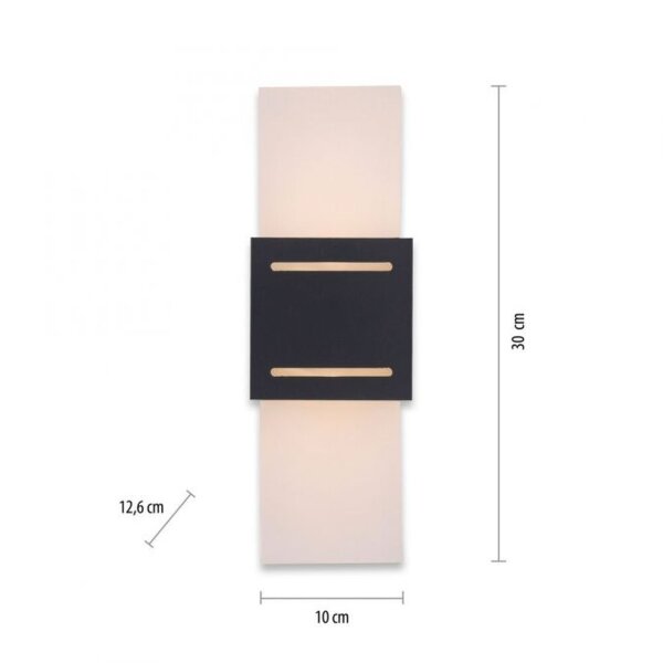 Applique Métal Anthracite indirect G9 H:30 cm Moderne