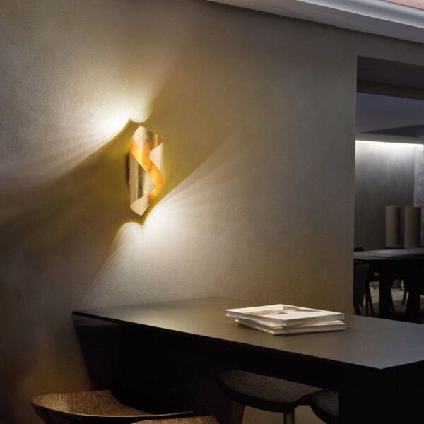 Applique murale LED de style Interrupteur 3000 K en feuille dor