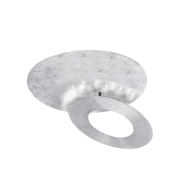 Plafonnier LED orientable Ø34 cm 6 W en feuille dargent