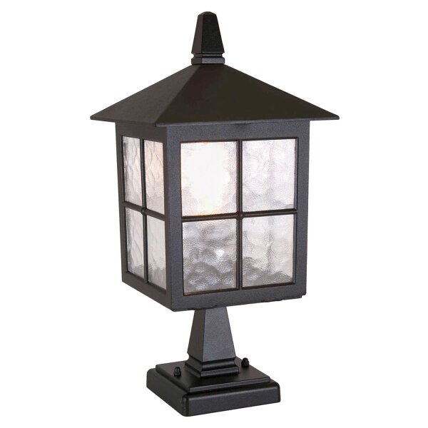 Lanterne de jardin HAROLD Noir Verre déglise Aluminium