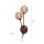 Applique murale rustique brun rouille or H:44 cm G9 2-flmg