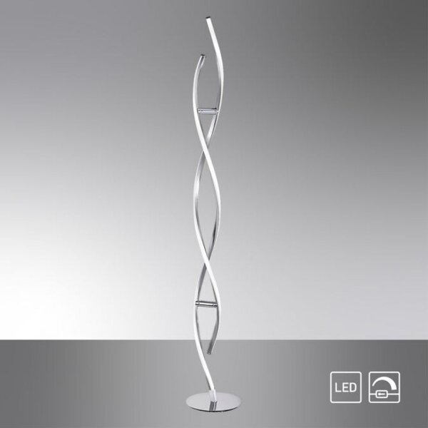 Lampadaire LED à intensité variable en acier H:134 cm 3000 K 3128 lm