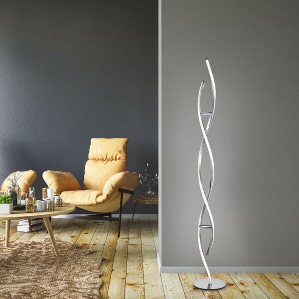 Lampadaire LED à intensité variable en acier H:134 cm 3000 K 3128 lm