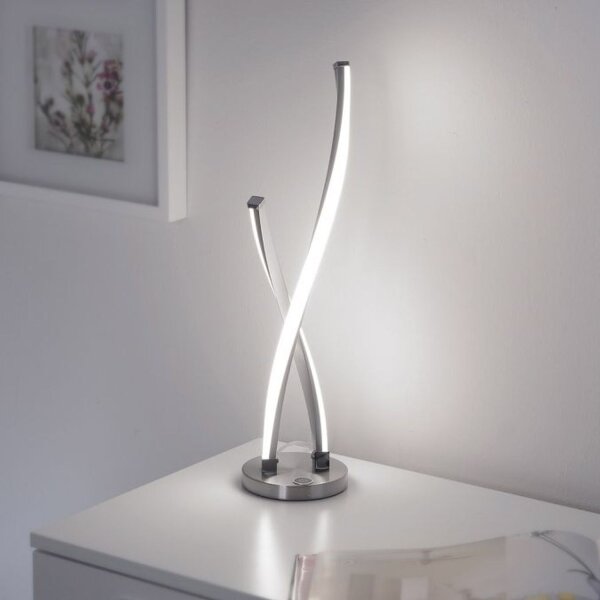 Lampe de table LED stylée en acier 13 W dimmable Touch