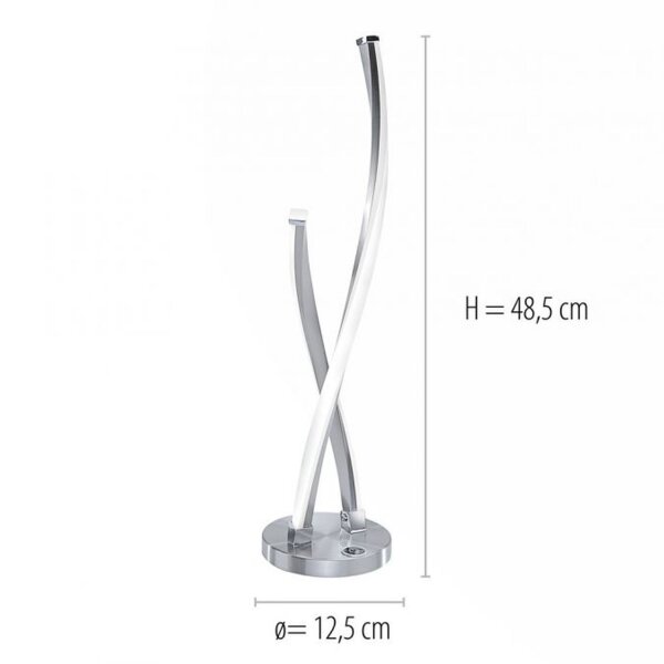 Lampe de table LED stylée en acier 13 W dimmable Touch