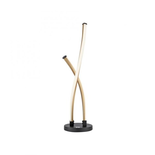 Lampe de table LED élégante noire et dorée à intensité variable et à touche sensitive