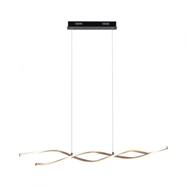 Grande lampe LED à suspendre noir or 105 cm 3000 K dimmable