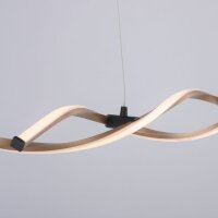 Grande lampe LED à suspendre noir or 105 cm 3000 K...