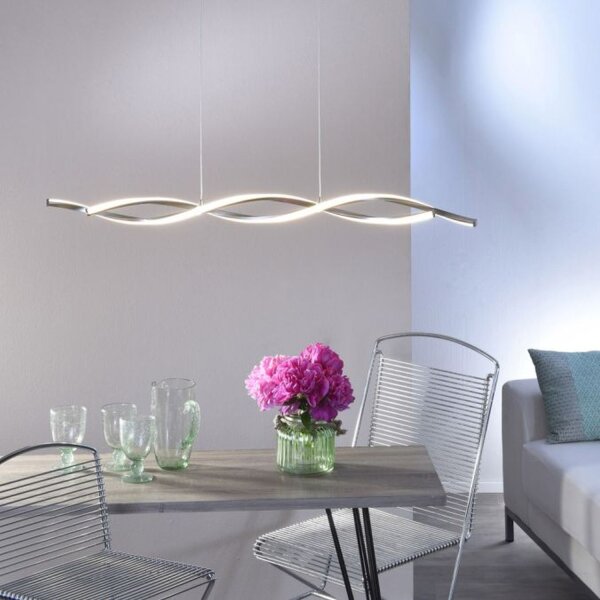 Grande lampe LED suspendue en acier 110 cm 3000 K dimmable