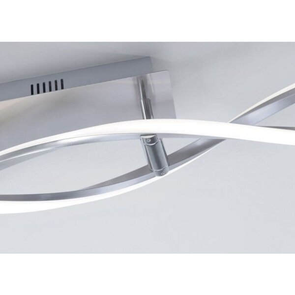 Lampe de plafonnier LED à intensité variable en acier 110 cm 3000 K vagues