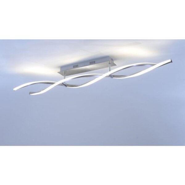 Lampe de plafonnier LED à intensité variable en acier 110 cm 3000 K vagues
