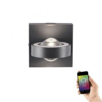 Spot mural LED ajustable Anthracite RGB dimmable P:16 cm