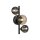 Applique Boules Gris fumé Ambre Verre G9 H:28,5 cm