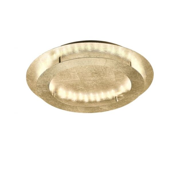 Plafonnier LED en feuille dor métal 3000 lm Ø50 cm