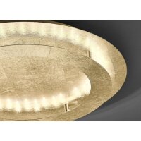 Plafonnier LED en feuille dor métal 3000 lm...