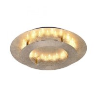 Plafonnier LED en feuille dor m&eacute;tal 2270 lm...