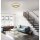Plafonnier LED en feuille dor métal 2270 lm Ø40 cm