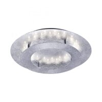 Plafonnier LED feuille dargent m&eacute;tal 18 W...