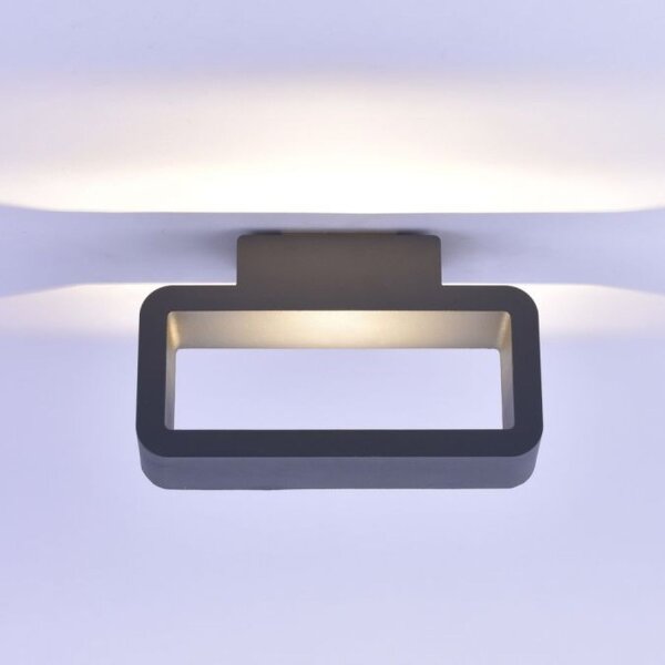 Applique LED extérieure aluminium anthracite IP54 L:22 cm