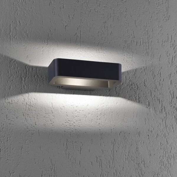 Applique LED extérieure aluminium anthracite IP54 L:22 cm