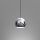 Lampe à suspendre métal rond rétro chrome abat-jour sphérique