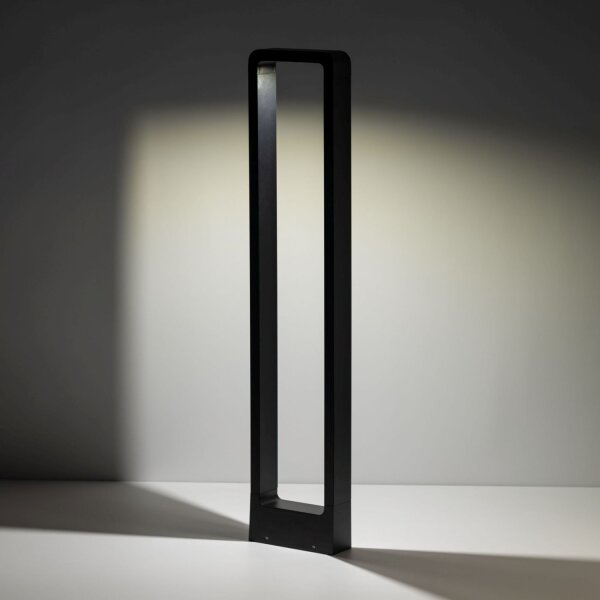 Borne déclairage LED Métal hauteur 80 cm IP54 noir 3000 K