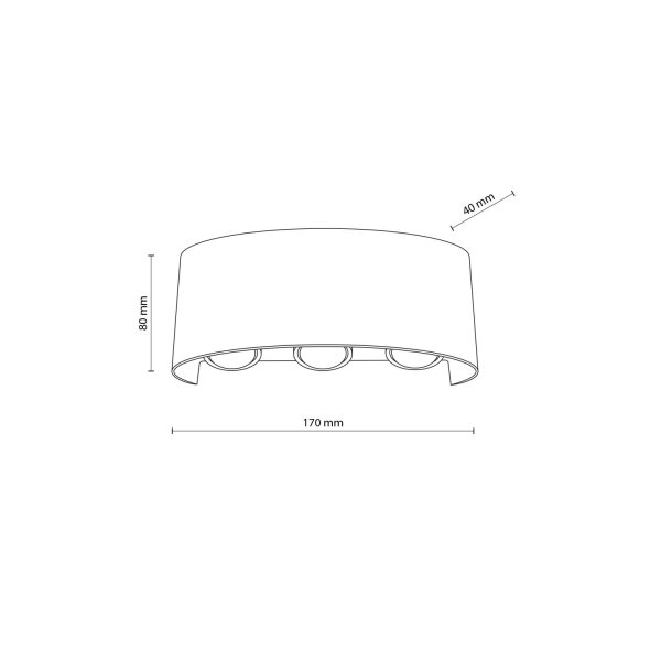 Applique extérieure LED Up Down IP54 H:8 cm 480 lm 3000 K