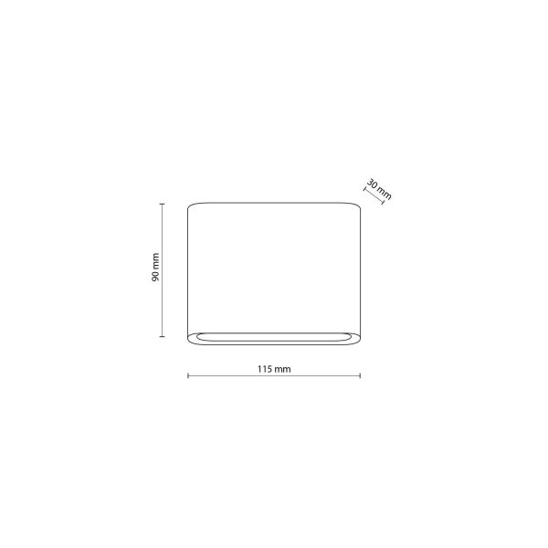 Applique extérieure LED aluminium noir IP54 Up Down