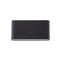 Applique LED extérieure métal noir 17,5 cm...