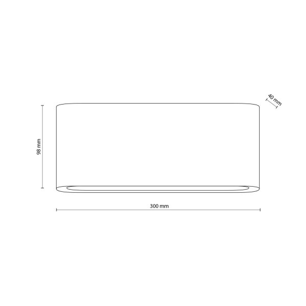 Lampe LED dextérieur mur métal noir 30 cm IP54 Up Down