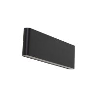 Lampe LED dextérieur mur métal noir 30 cm...