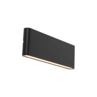 Lampe LED dextérieur mur métal noir 30 cm...